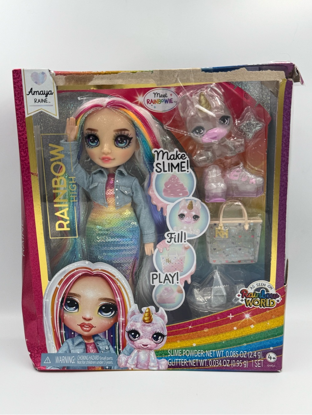 Rainbow High Amaya Raine Doll Slime Kit Pet Accessories NEW
